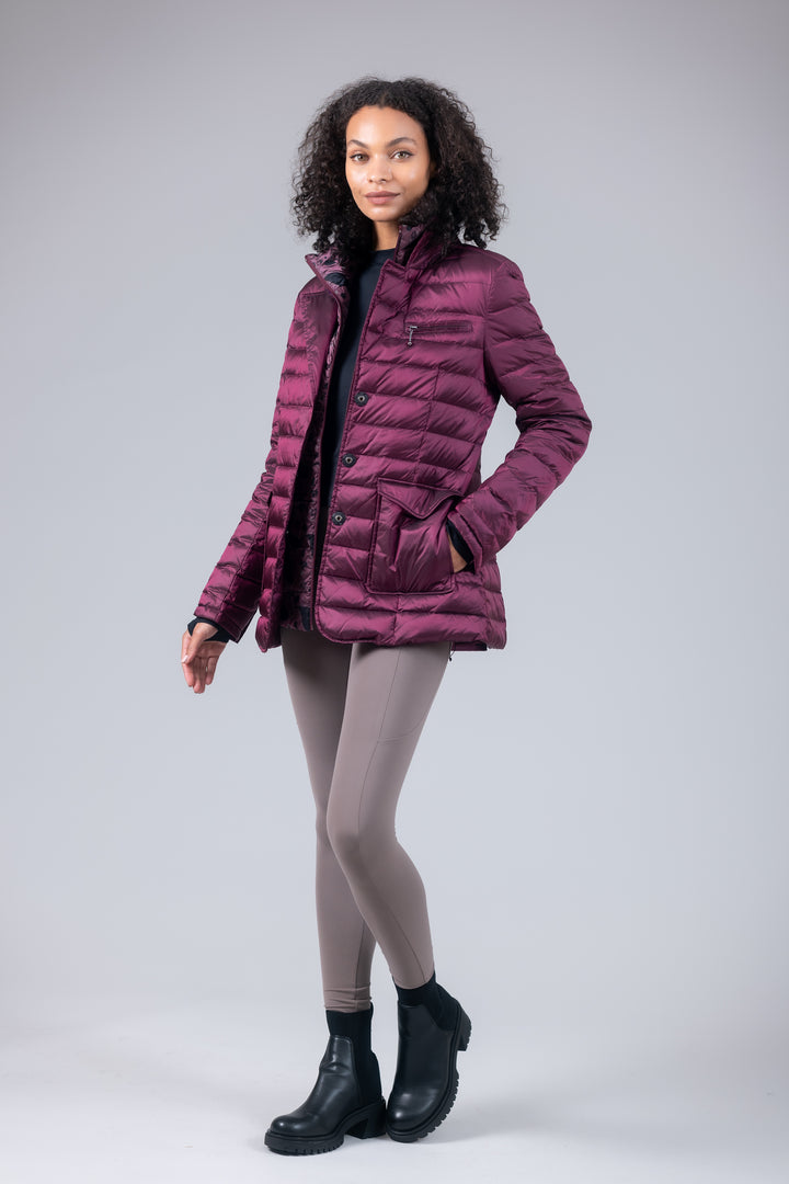 Double Layer Puffer Quilted Blazer Women