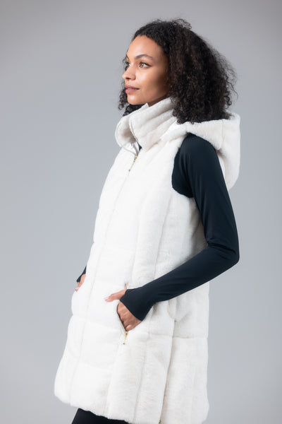 Cozy Faux Fur Quilted Vest