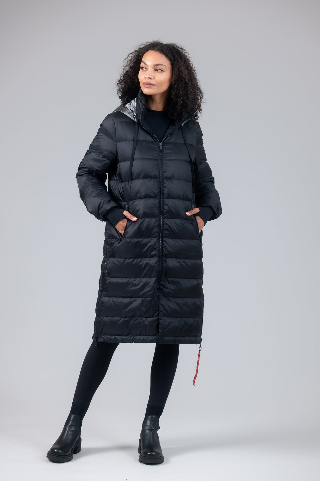 Quilted Hooded Long Puffer Coat