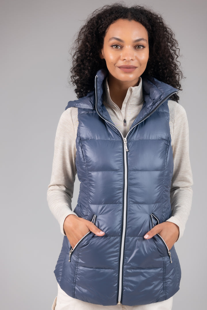 Short Hooded Quilted Vest