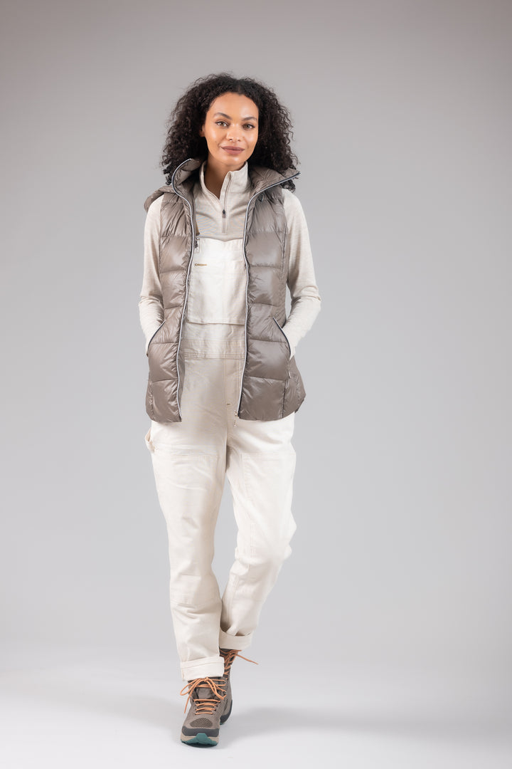 Short Hooded Quilted Vest