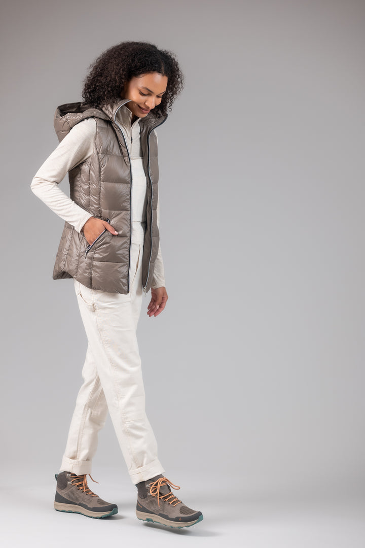 Short Hooded Quilted Vest