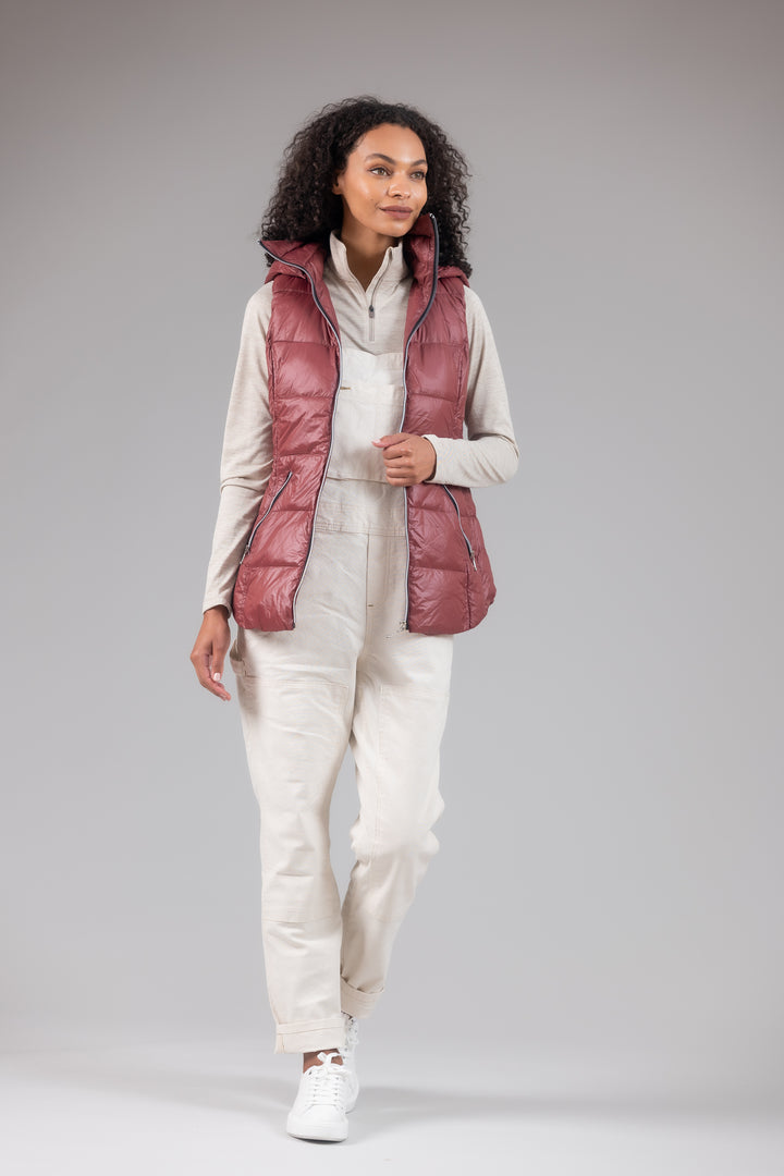 Short Hooded Quilted Vest