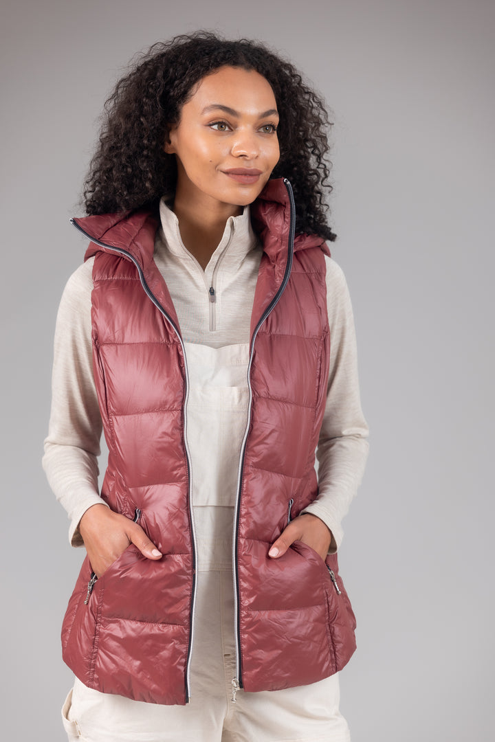 Short Hooded Quilted Vest