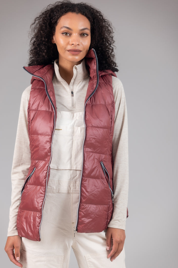 Short Hooded Quilted Vest