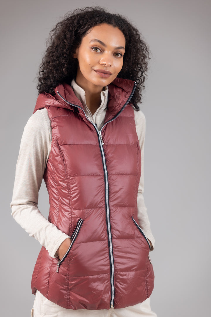 Short Hooded Quilted Vest