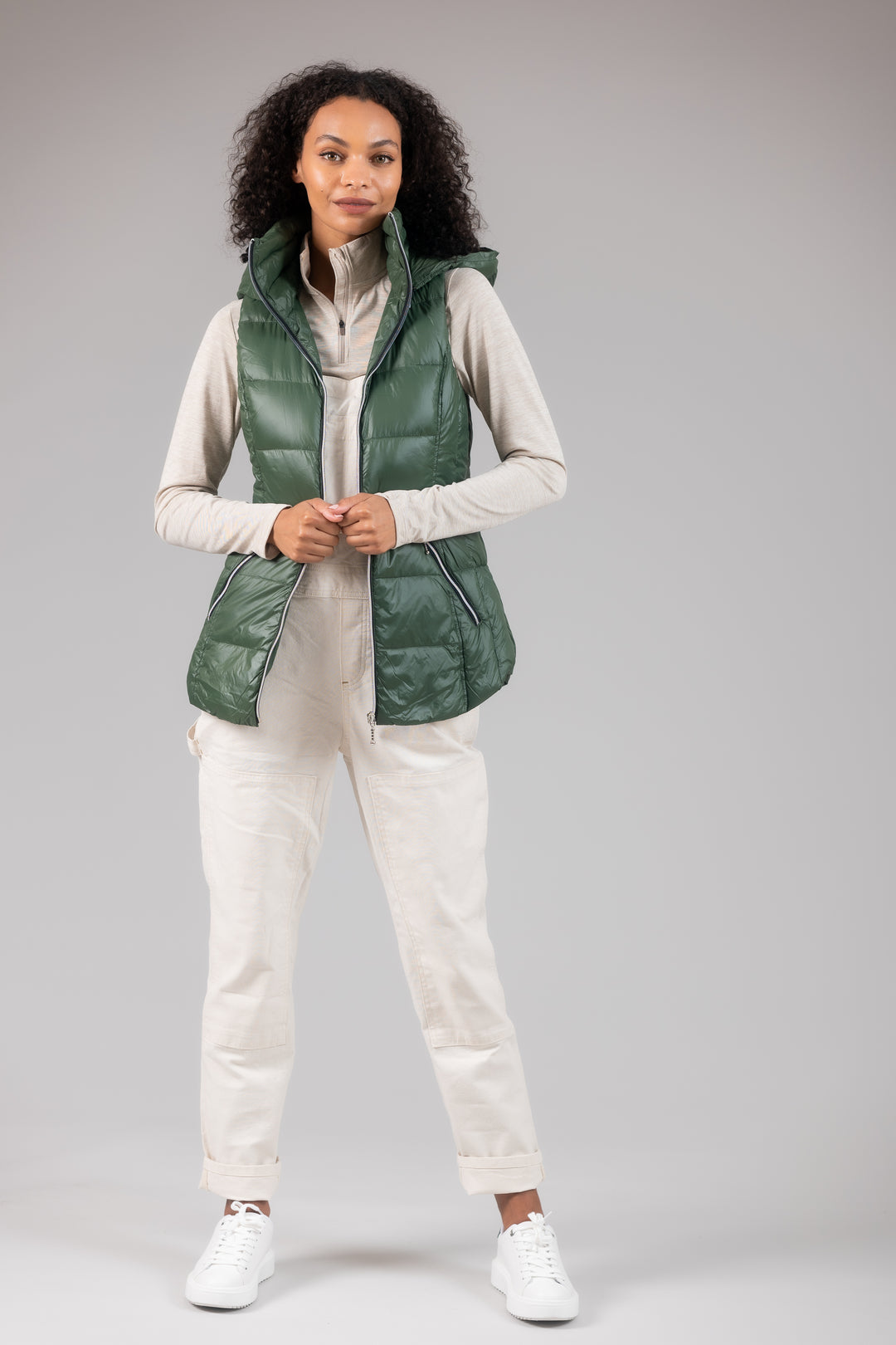 Short Hooded Quilted Vest