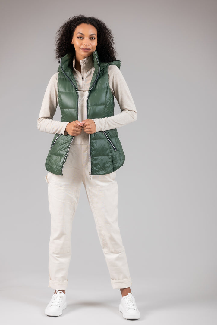 Short Hooded Quilted Vest