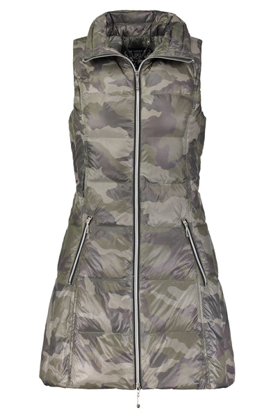 Long Printed Down Vest