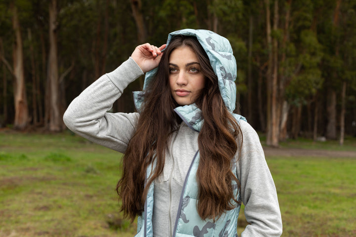 Short Hooded Quilted Vest