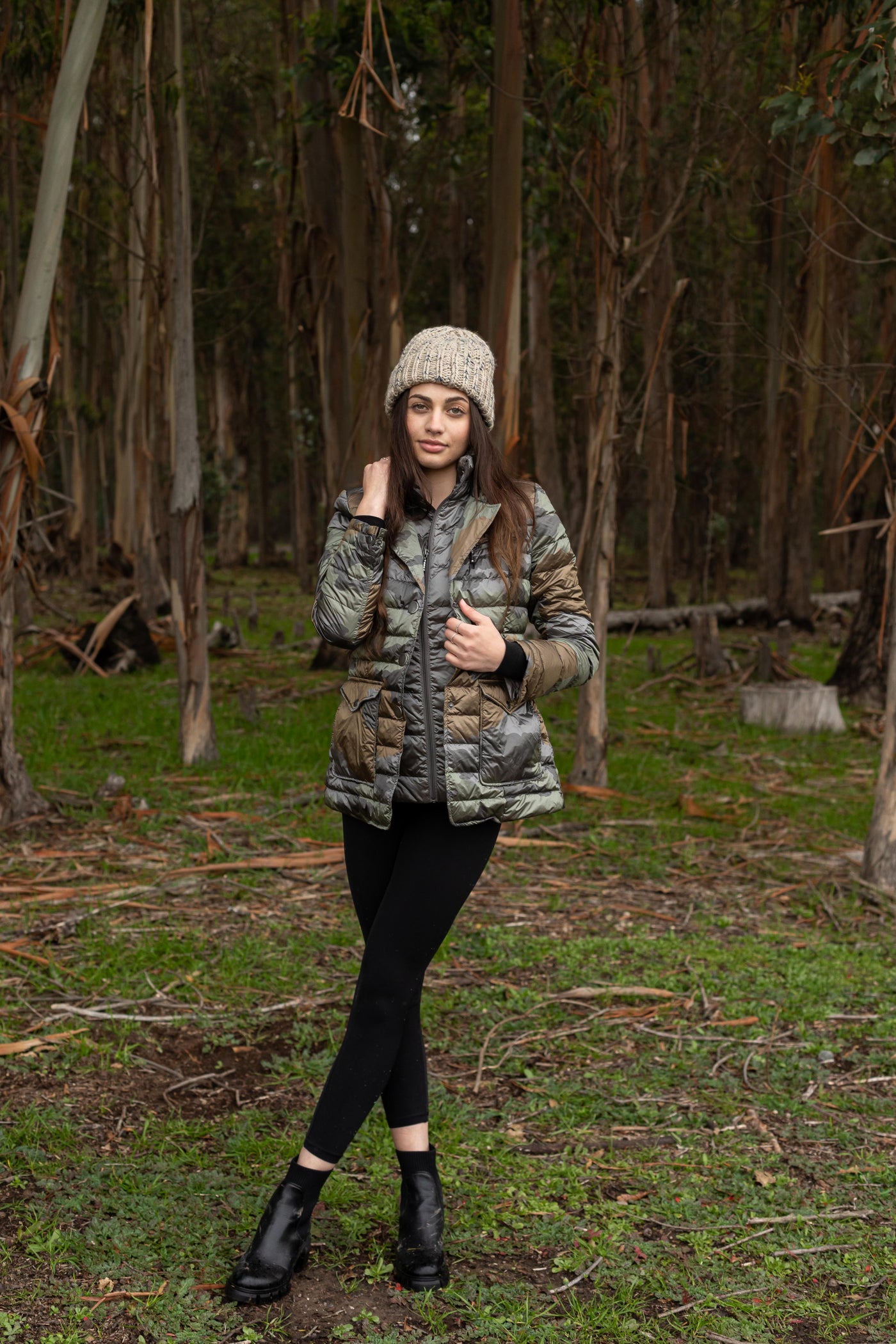 Double Layer Puffer Quilted Blazer Women