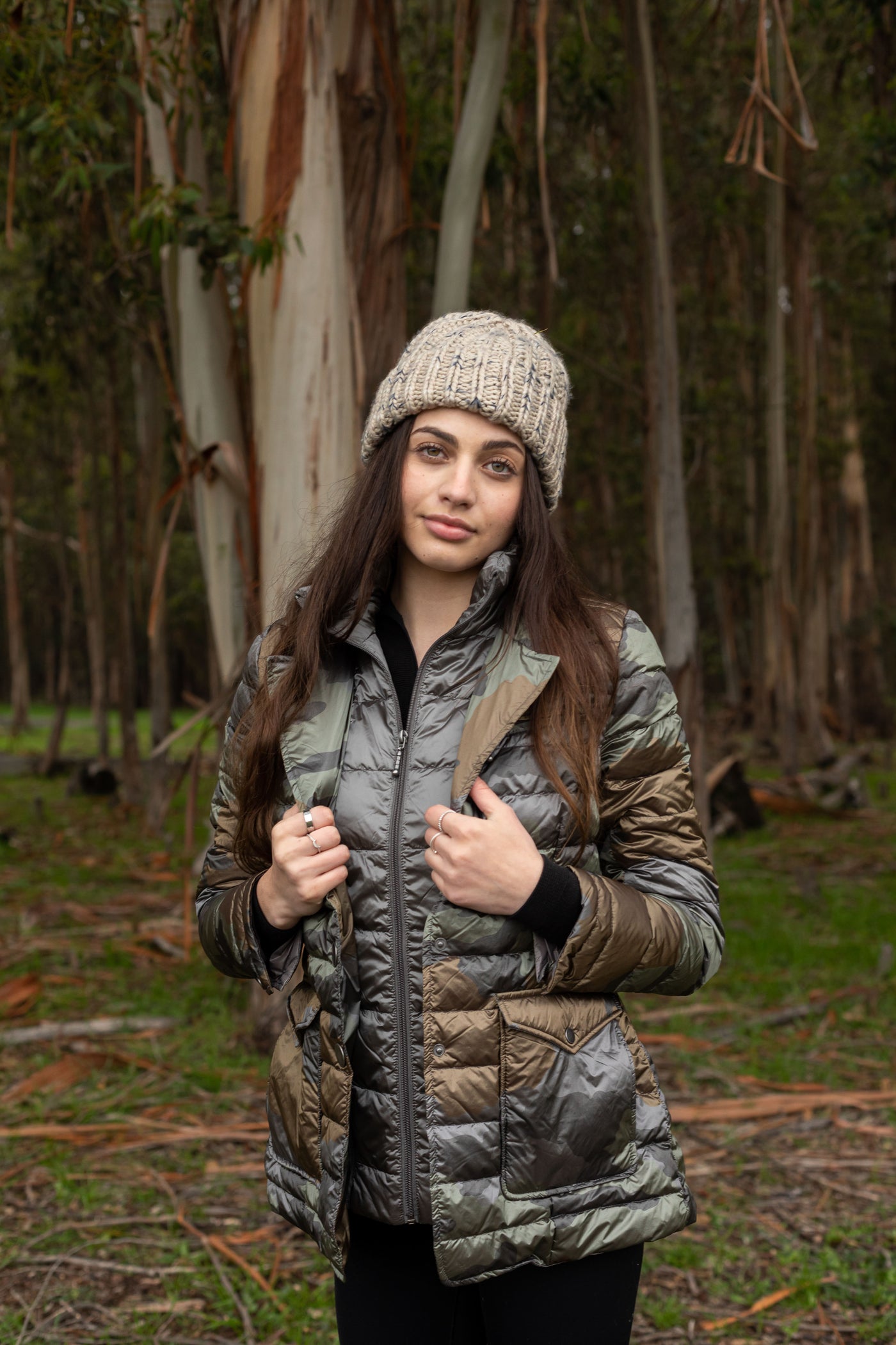 Double Layer Puffer Quilted Blazer Women