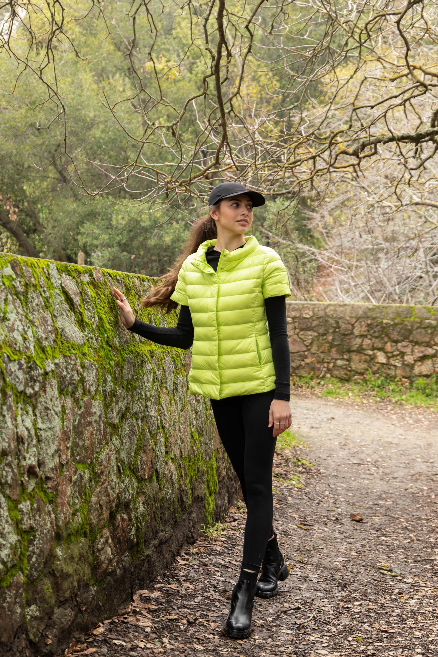 colorful short sleeve puffer jacket