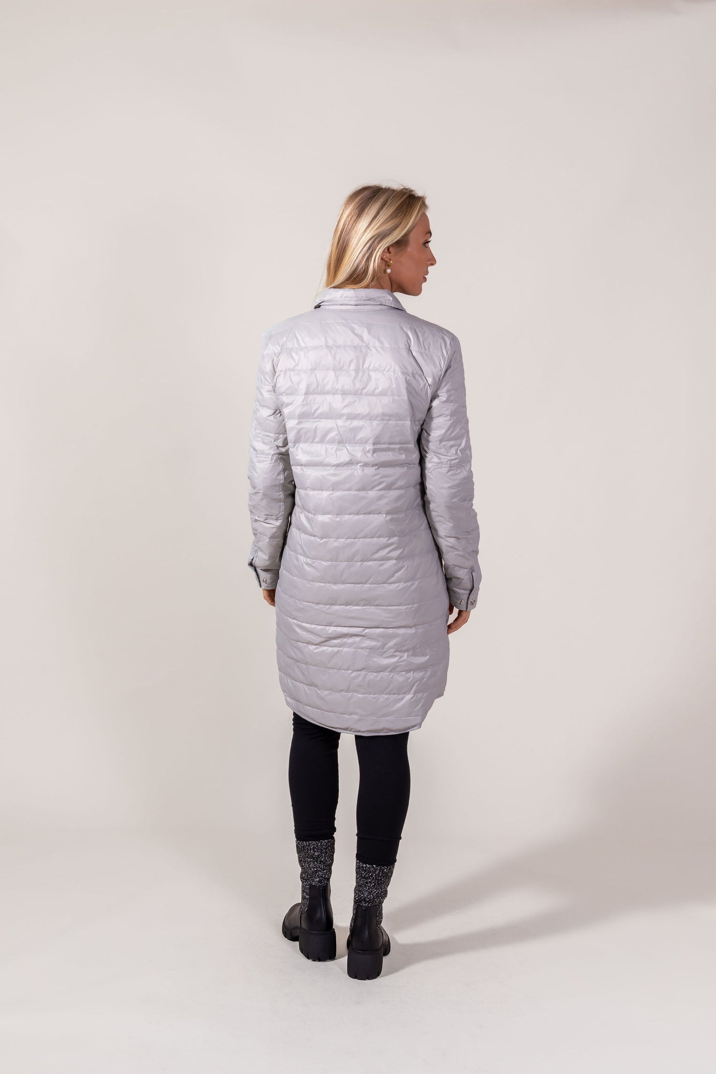 Quilted Down Shacket