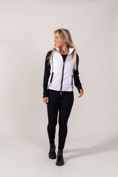 Quilted Contrast Trim Vest