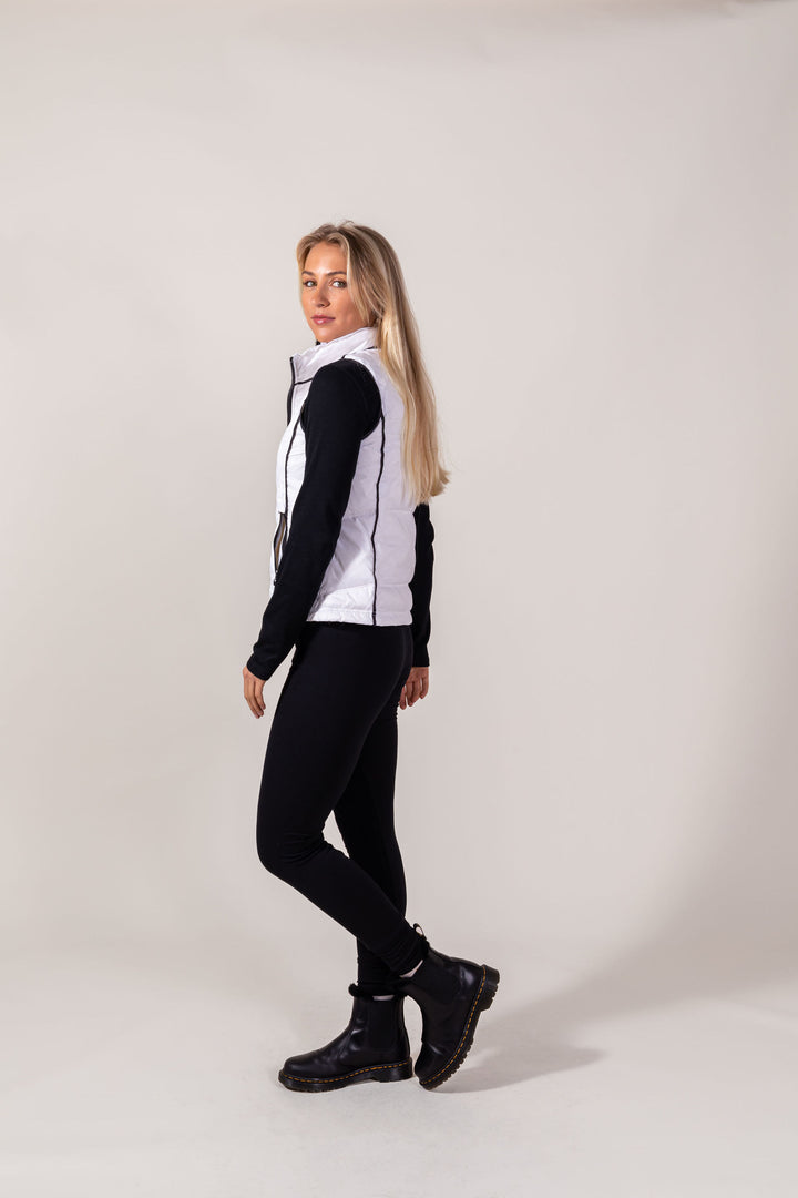 Quilted Contrast Trim Vest