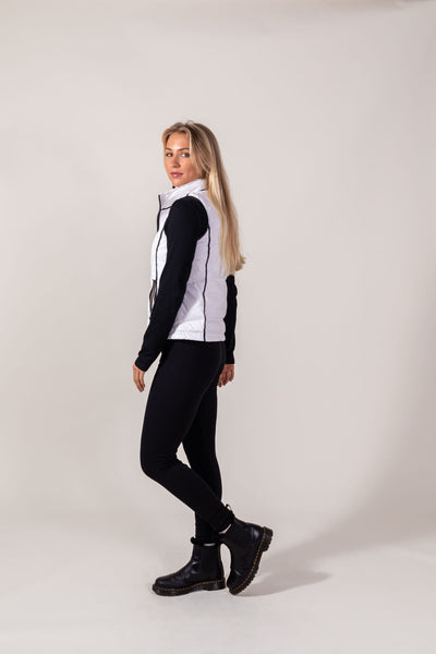 Quilted Contrast Trim Vest