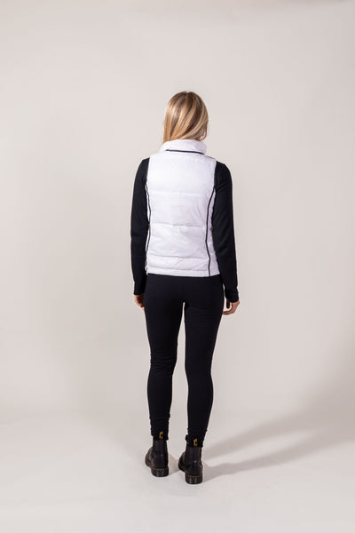 Quilted Contrast Trim Vest