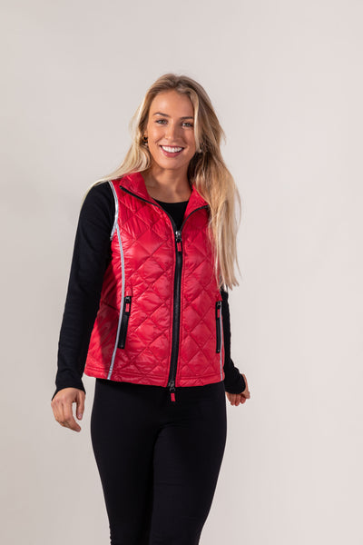 Quilted Contrast Trim Vest