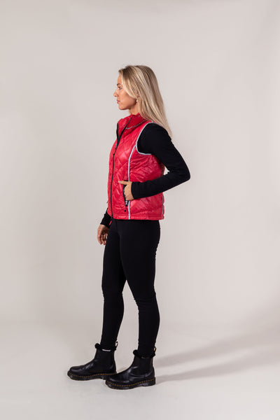 Quilted Contrast Trim Vest