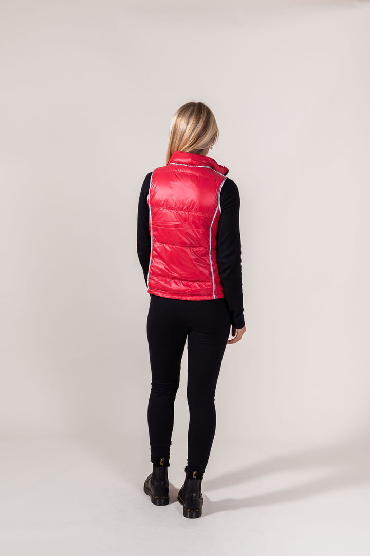 Quilted Contrast Trim Vest