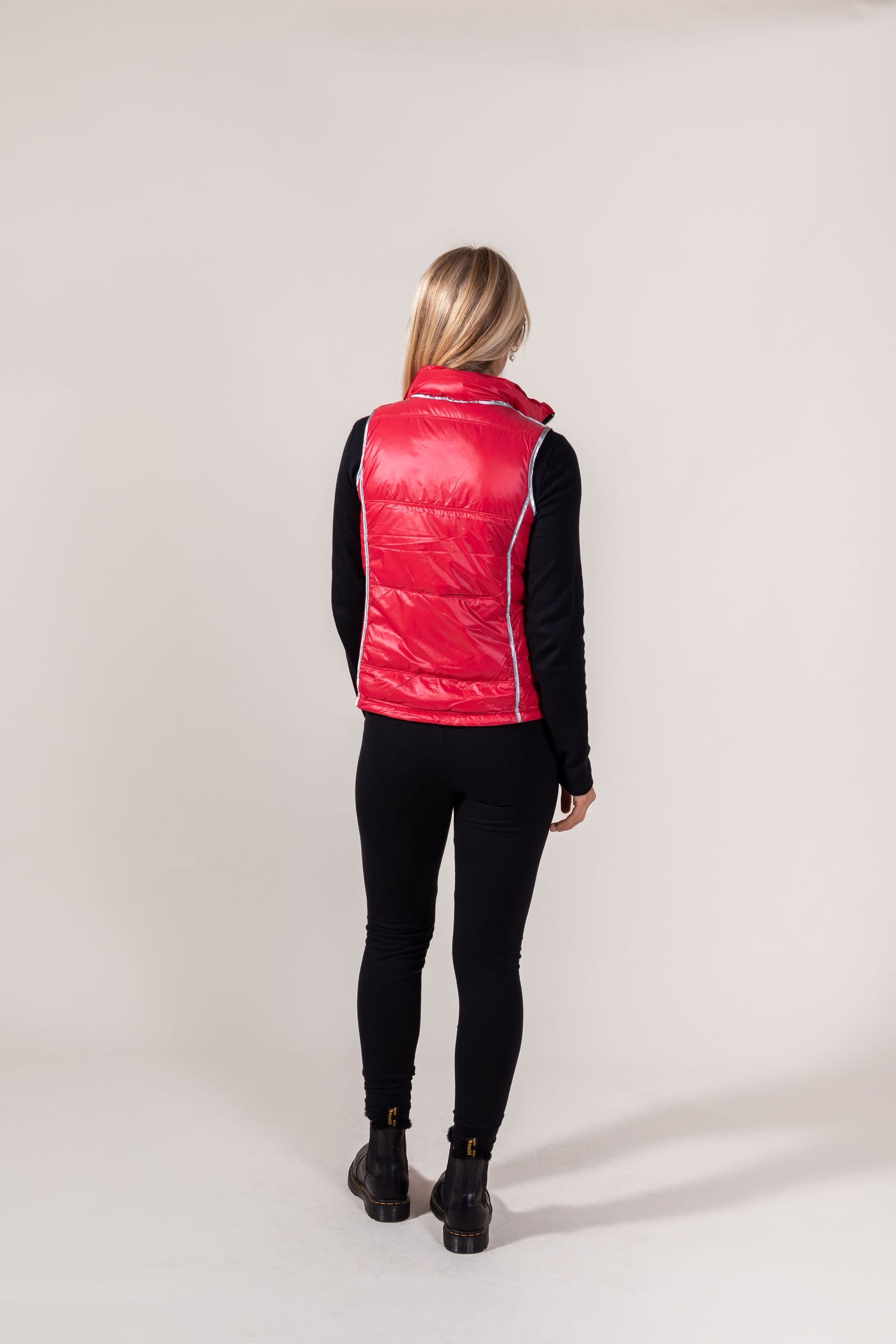 Quilted Contrast Trim Vest