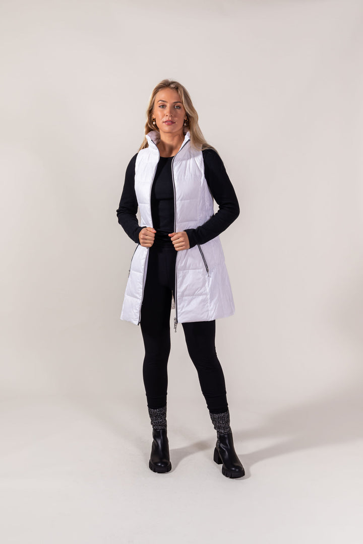 Long Nylon Down Vest