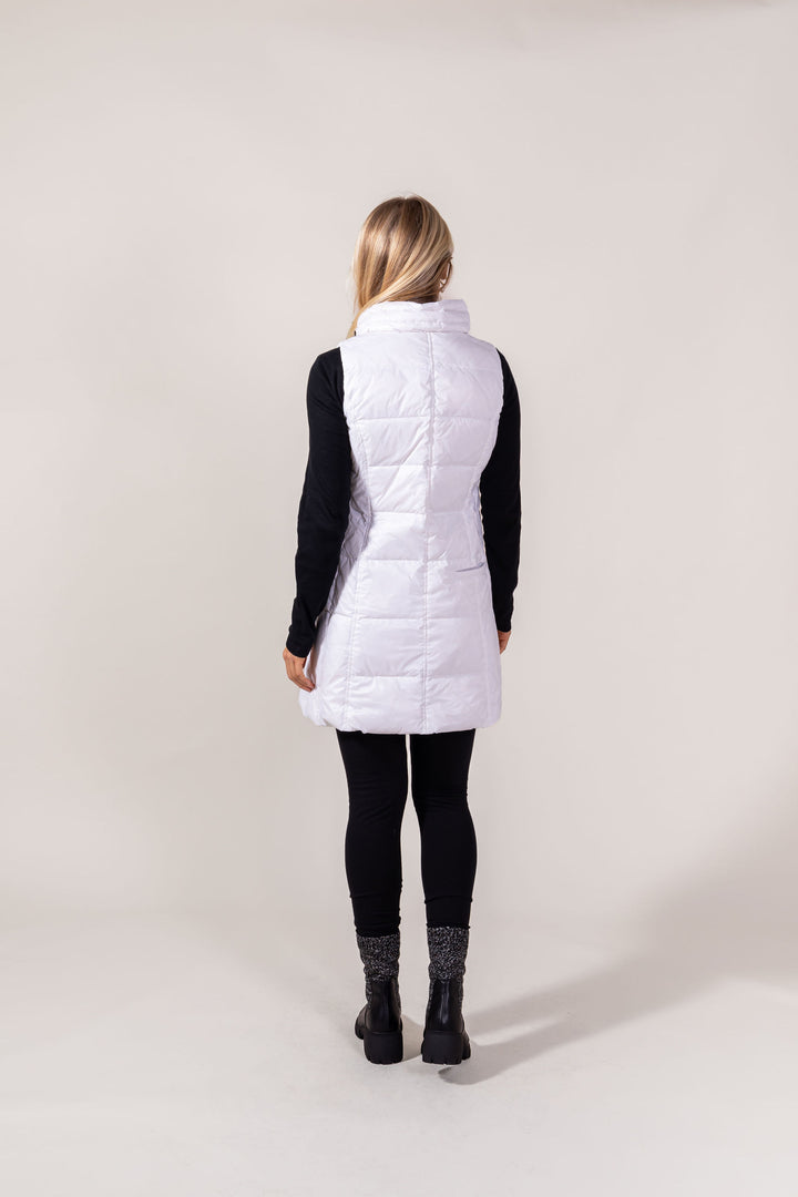 Long Nylon Down Vest