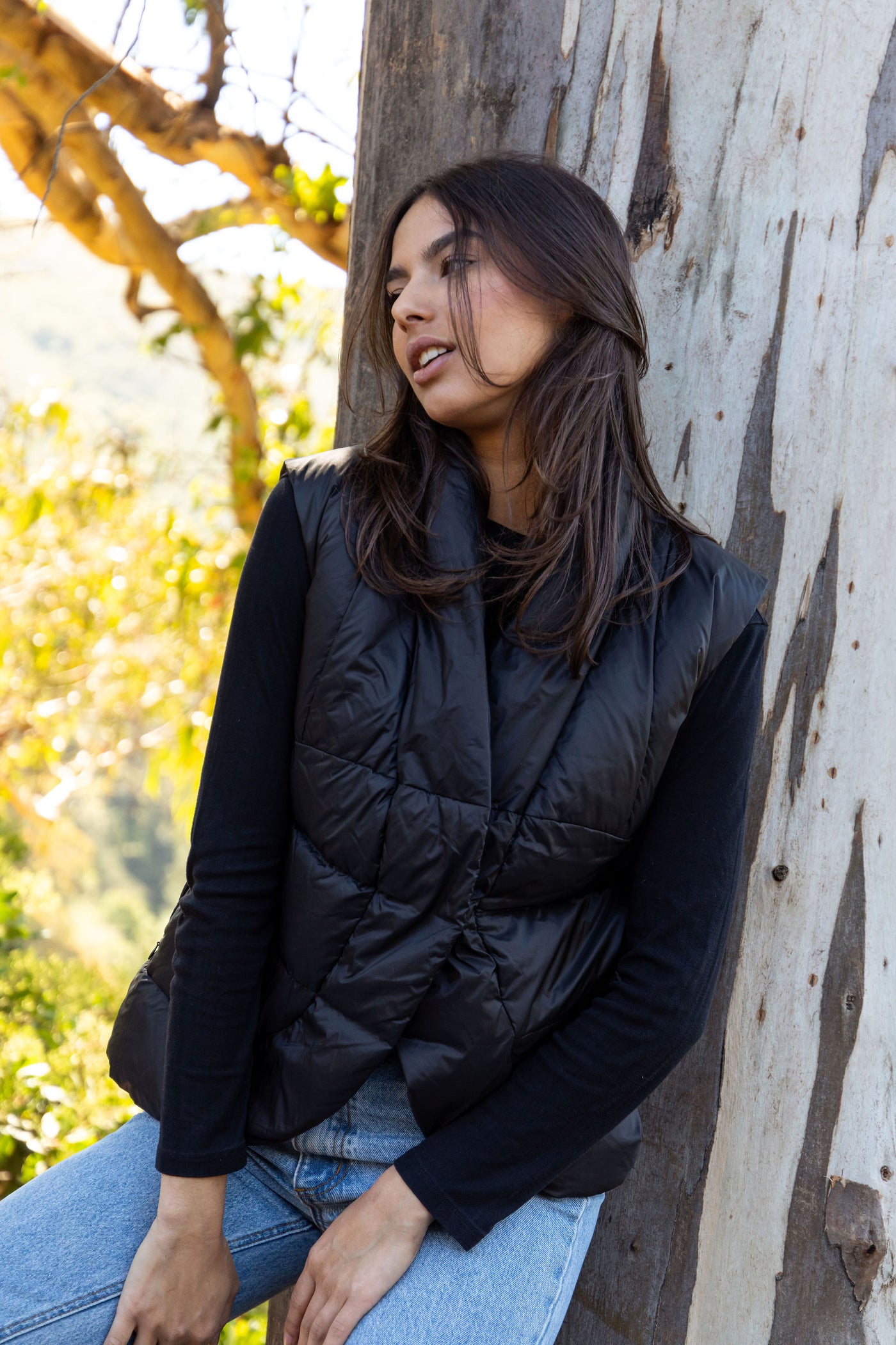 puffer short womens vest