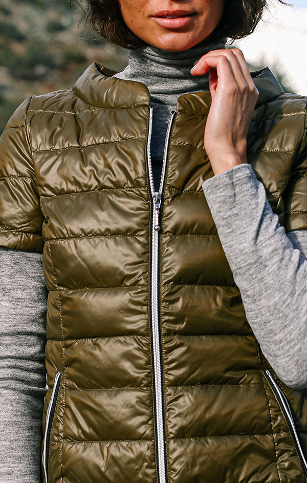 Quilted Short Sleeve Shirttail Jacket MyAnorak