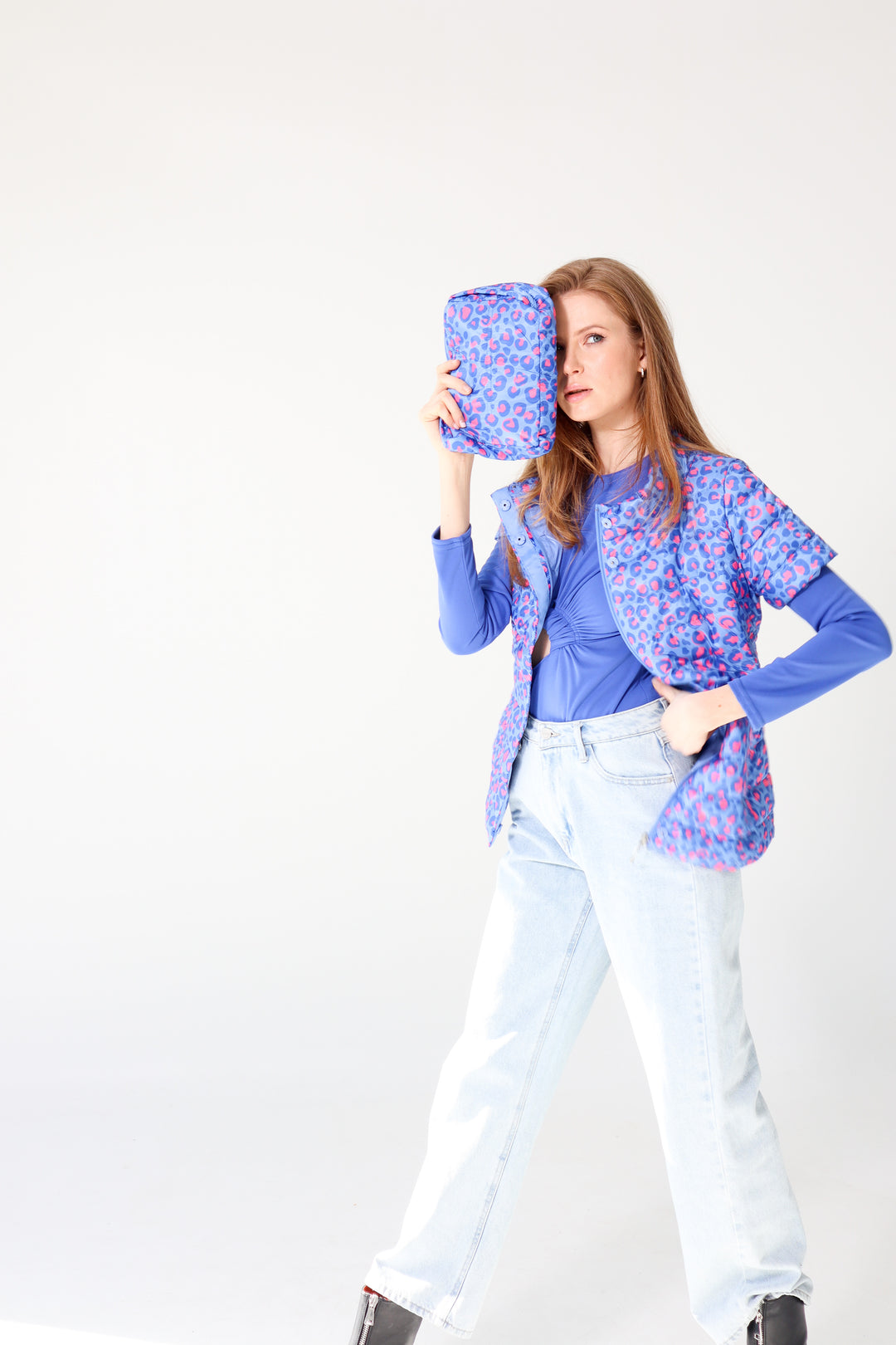 colorful short sleeve puffer jacket